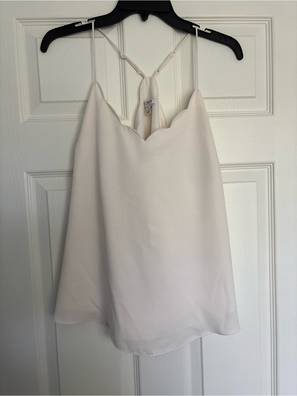 J. Crew Ivory Scallop-Neck Camisole